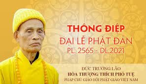 Thông Điệp Đại Lễ Phật Đản PL.2565 DL.2021